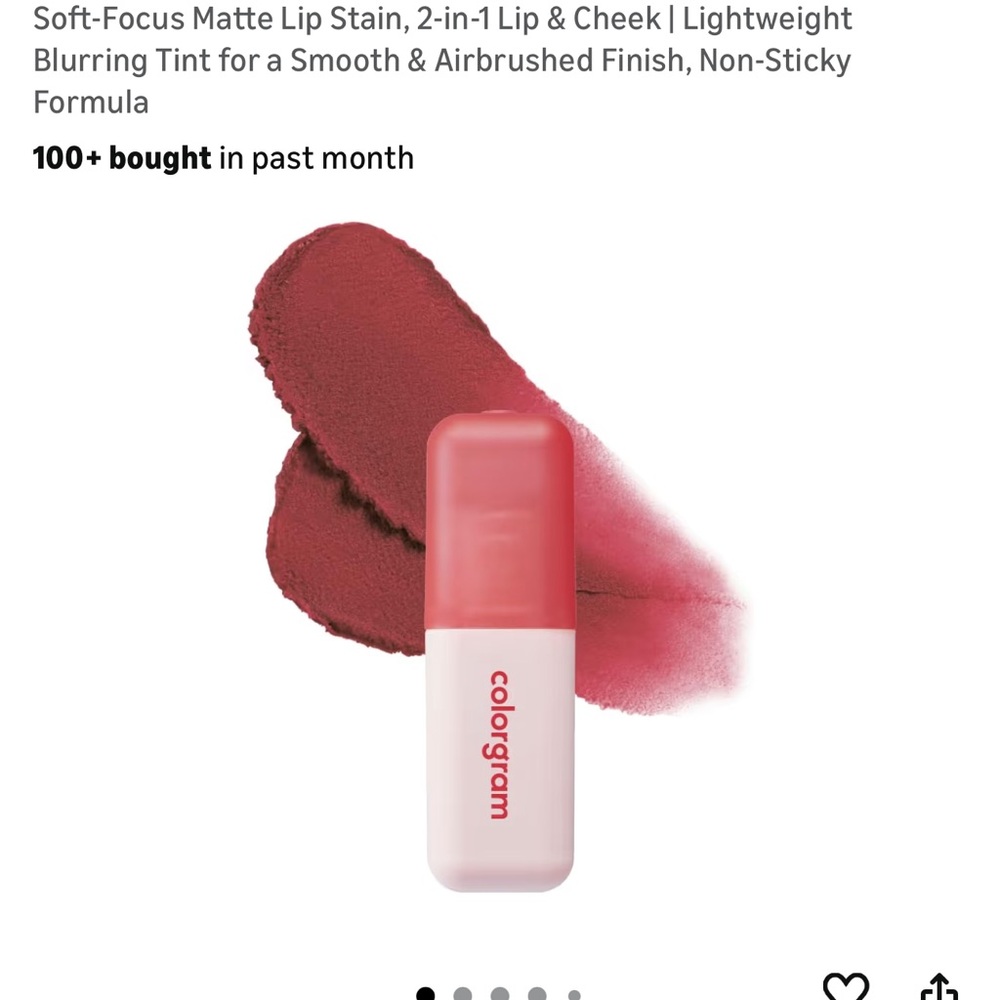 Soft-Focus Matte Lip Stain - Red